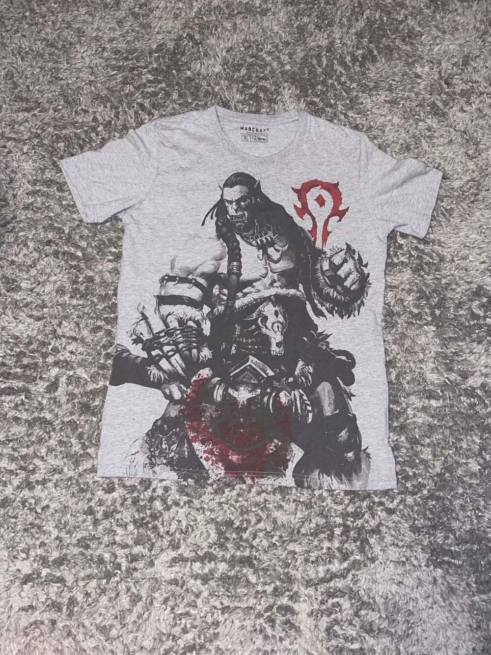 Warcraft Movie 2016 Duo-Tone Durotan Graphic T-Shirt Gray